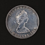 سکه نقره پنج دلار کانادا سال 1989