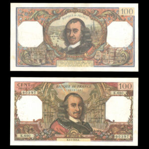 اسکناس 100 فرانک فرانسه مدل Corneille - سال 1966