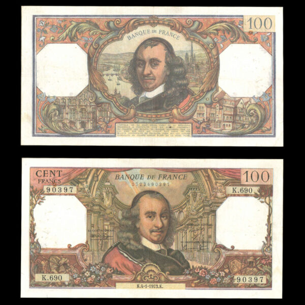 اسکناس 100 فرانک فرانسه مدل Corneille - سال 1966 - Image 1