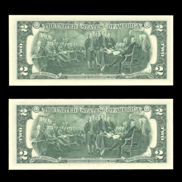 جفت اسکناس جایگزین 2 دلاری - شماره زیبا و خاص - Image 2