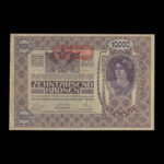 اسکناس 10000 کرون امپراتوری اتریش-مجارستان با مهر قرمز کمیاب - Image 2