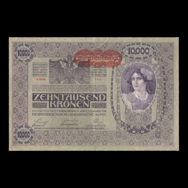 اسکناس 10000 کرون امپراتوری اتریش-مجارستان با مهر قرمز کمیاب - Image 3